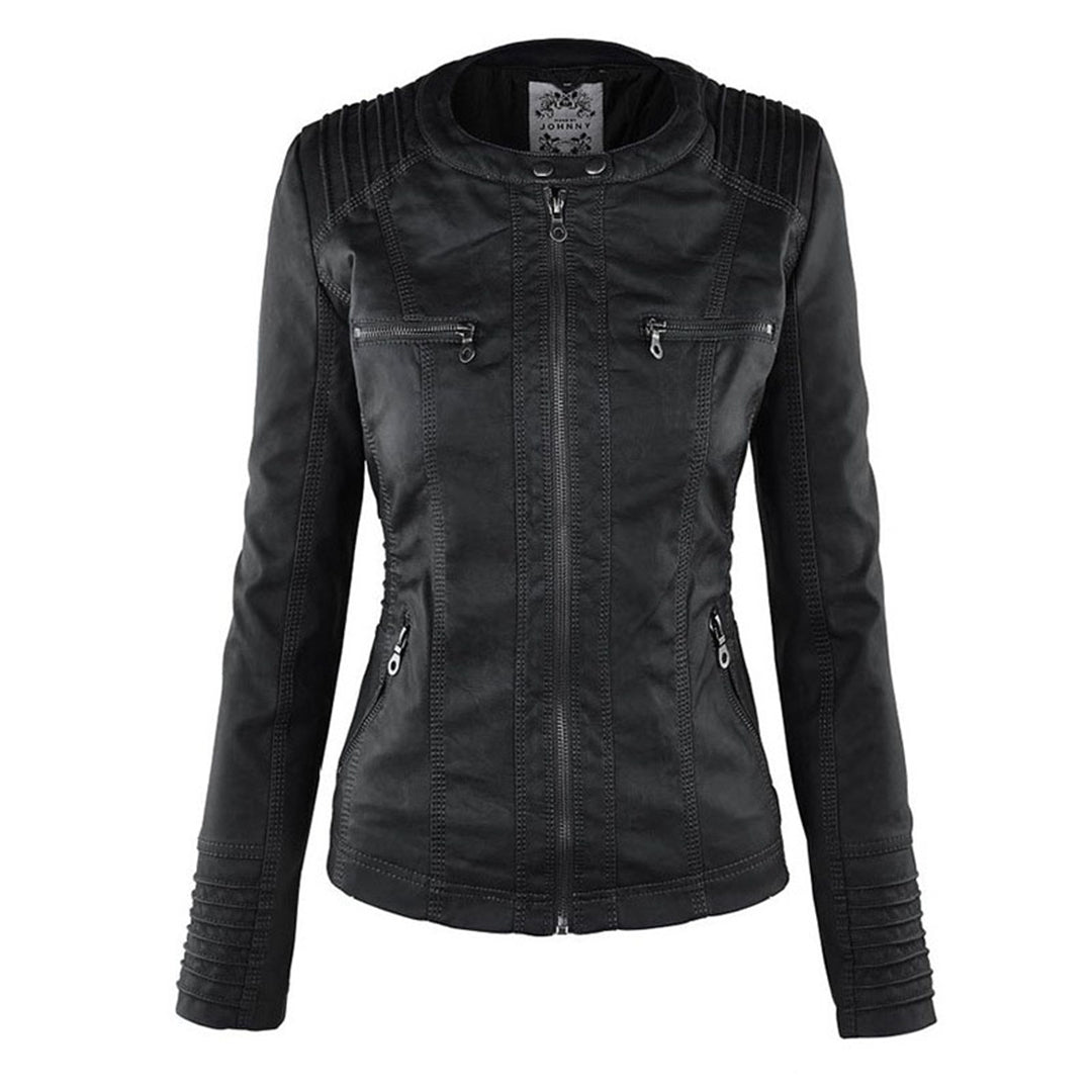Kirra | Waterproof Hooded Faux Leather Jacket