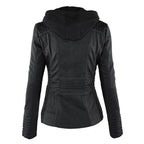 Kirra | Waterproof Hooded Faux Leather Jacket