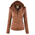 Kirra | Waterproof Hooded Faux Leather Jacket