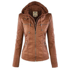 Kirra | Waterproof Hooded Faux Leather Jacket