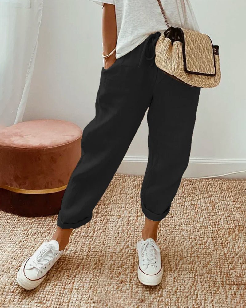 Leona | Rolled Cuff Relaxed Jogger Pants
