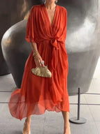 Women’s Elegant Flowing Chiffon Maxi Dress