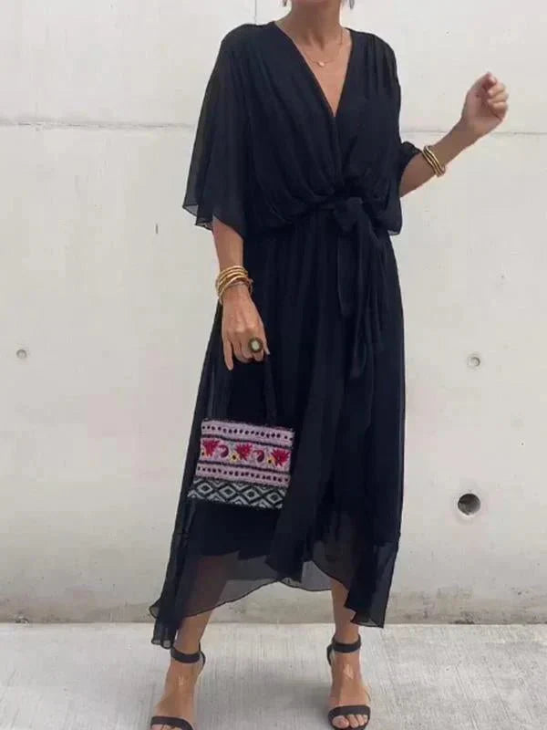 Women’s Elegant Flowing Chiffon Maxi Dress