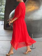 Women’s Elegant Flowing Chiffon Maxi Dress