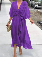 Women’s Elegant Flowing Chiffon Maxi Dress