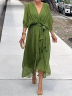 Women’s Elegant Flowing Chiffon Maxi Dress