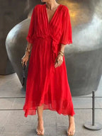 Women’s Elegant Flowing Chiffon Maxi Dress