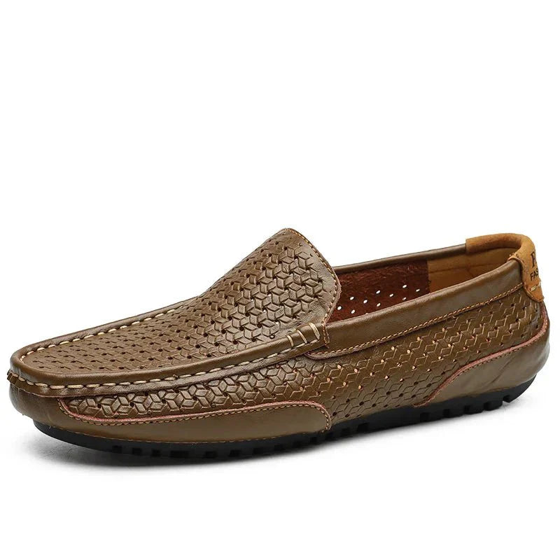 Lucio Fontana Faux Leather Loafers