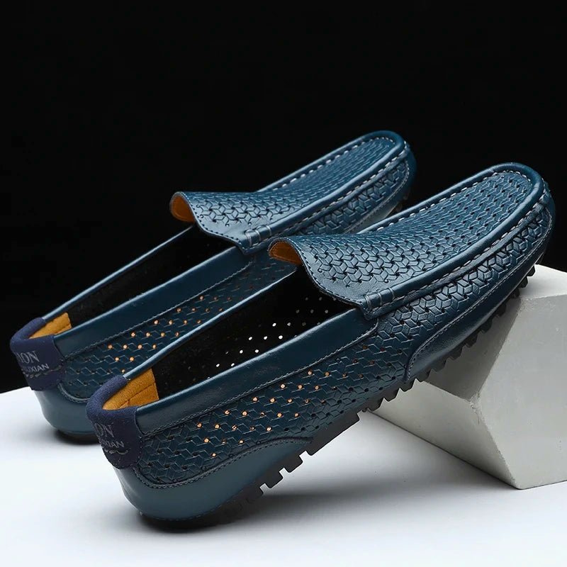 Lucio Fontana Faux Leather Loafers