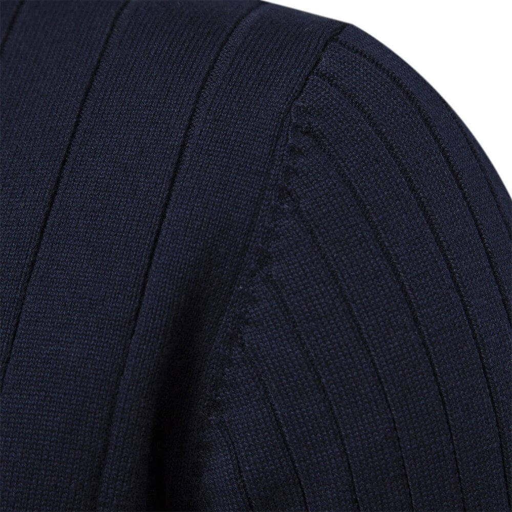 Brandy | Ribbed Zip-Neck Men’s Sweater
