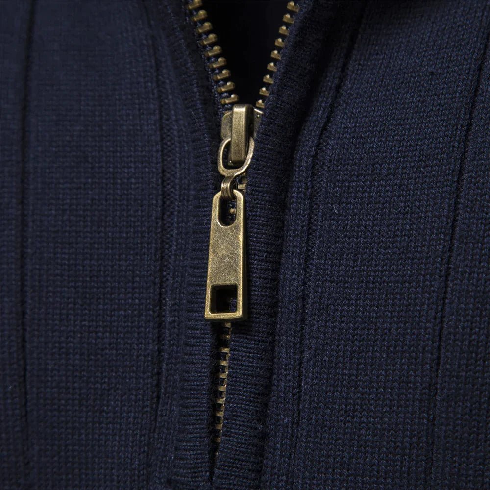 Brandy | Ribbed Zip-Neck Men’s Sweater