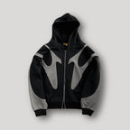 Kai | Men’s Graphic Contrast-Appliqué Heavyweight Zip Hoodie
