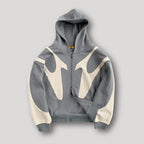 Kai | Men’s Graphic Contrast-Appliqué Heavyweight Zip Hoodie