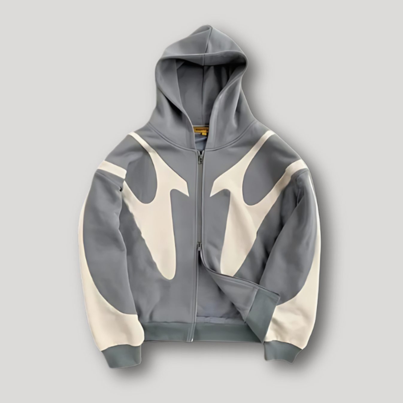 Kai | Men’s Graphic Contrast-Appliqué Heavyweight Zip Hoodie