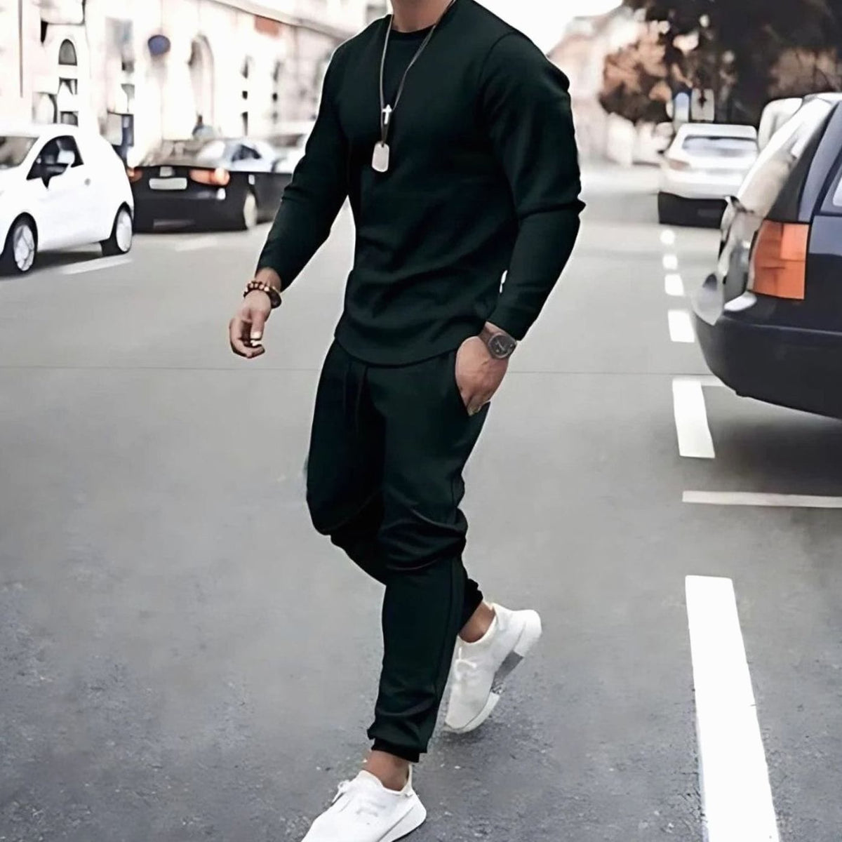 Atlas | Men’s Crewneck Pullover & Tapered Jogger Set