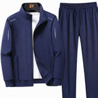 Jax | Men’s Reflective-Trim Full-Zip Stand-Collar Tracksuit Set