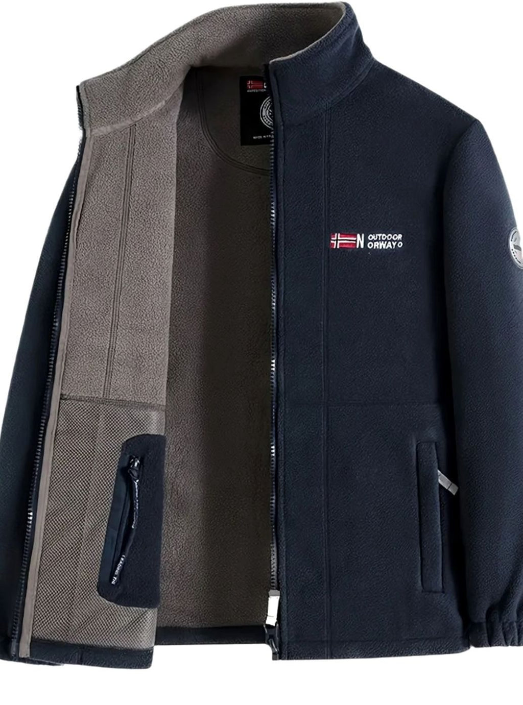 Tristan | Men’s Stand-Collar Full-Zip Fleece-Lined Outdoor Jacket