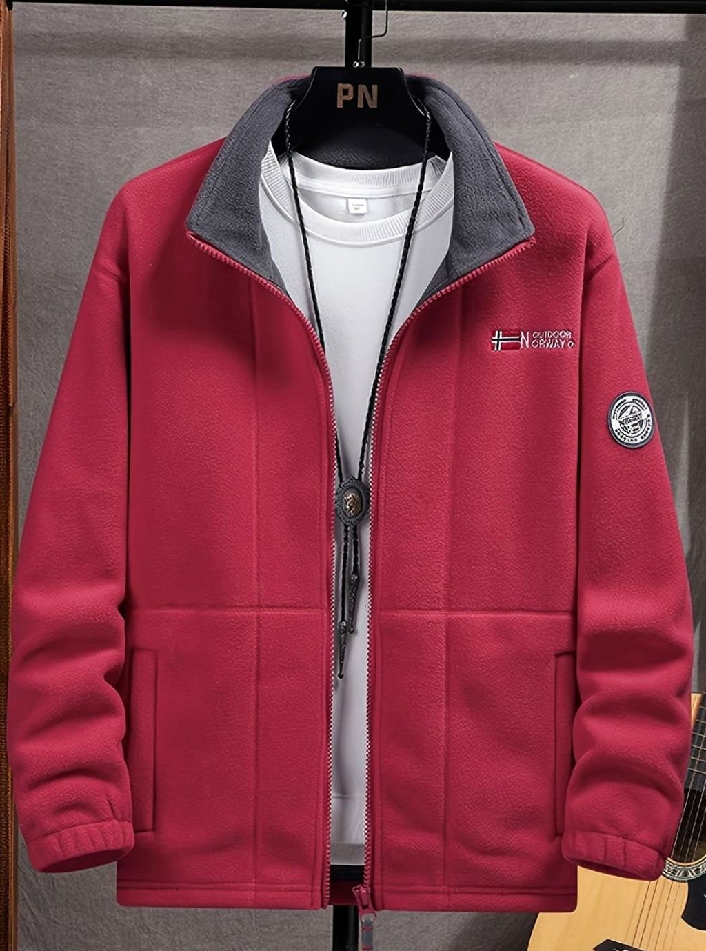 Tristan | Men’s Stand-Collar Full-Zip Fleece-Lined Outdoor Jacket
