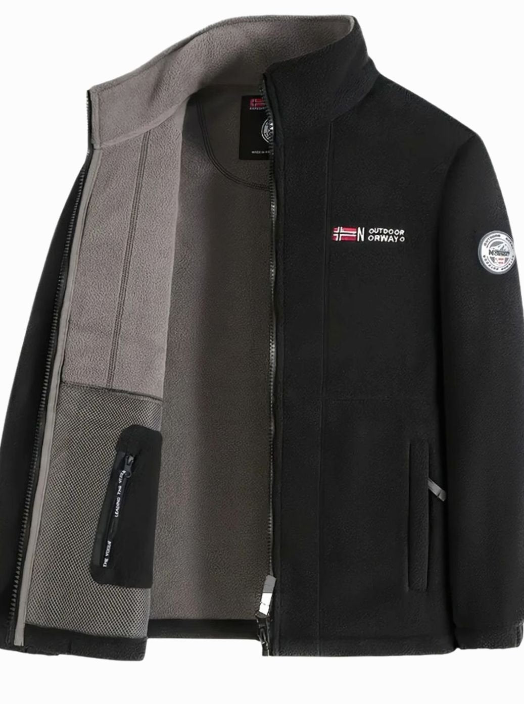 Tristan | Men’s Stand-Collar Full-Zip Fleece-Lined Outdoor Jacket