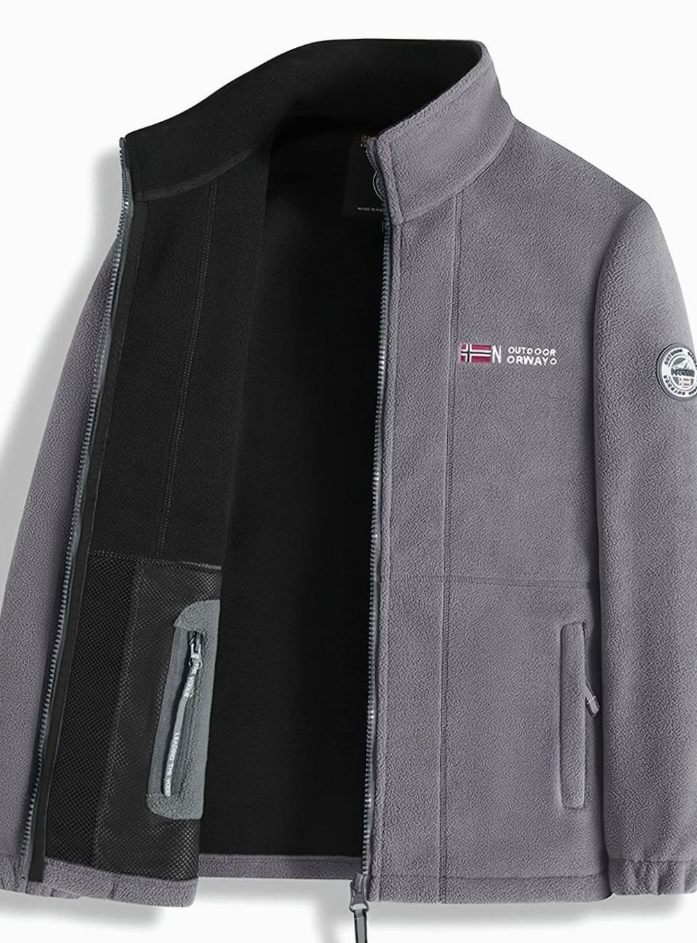 Tristan | Men’s Stand-Collar Full-Zip Fleece-Lined Outdoor Jacket