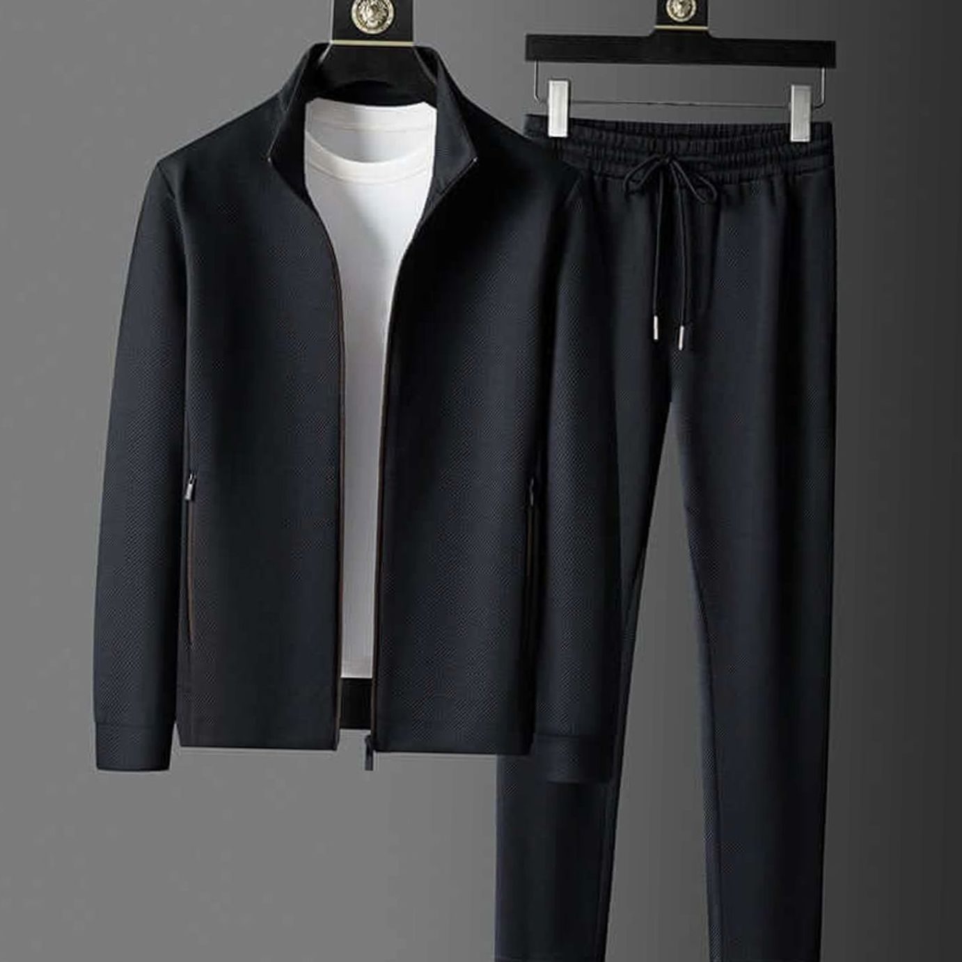 Vance | Men’s Full-Zip Stand-Collar Tracksuit & Drawstring Joggers Set