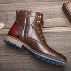 Mason | Men’s Cap-Toe Lace-Up Side-Zip Ankle Boots