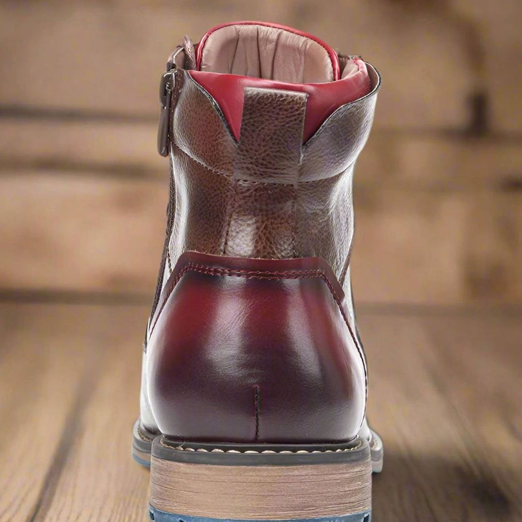 Mason | Men’s Cap-Toe Lace-Up Side-Zip Ankle Boots