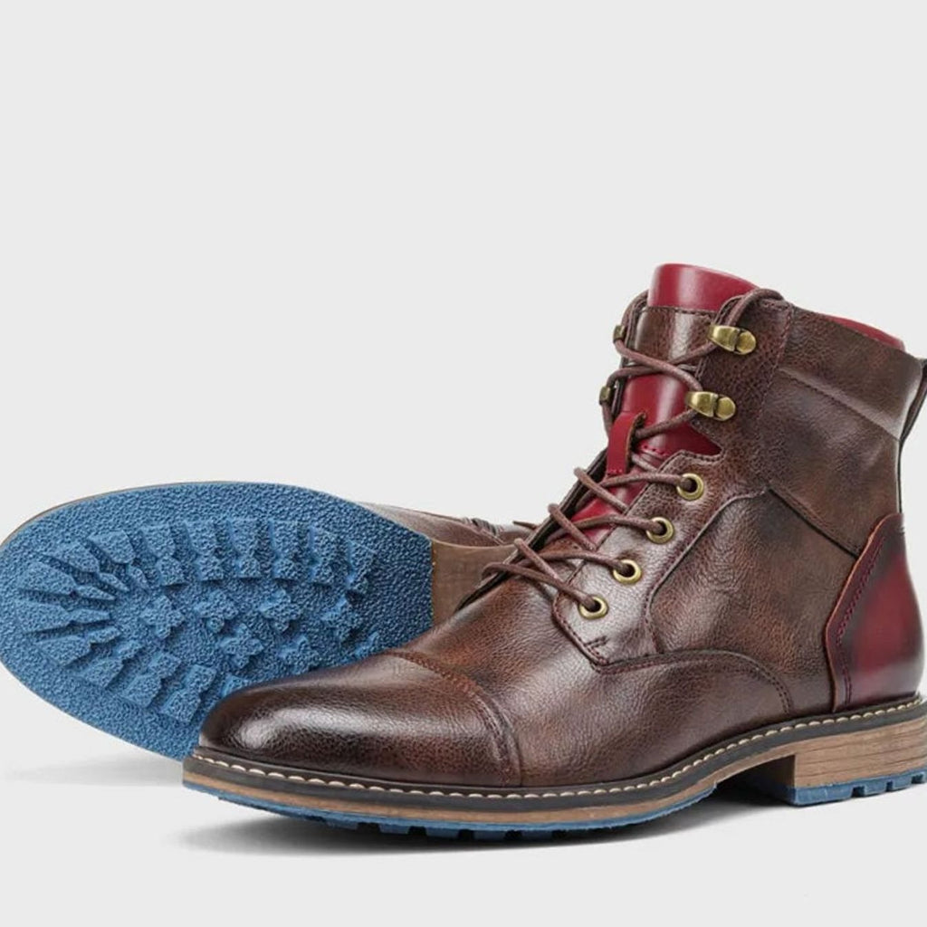 Mason | Men’s Cap-Toe Lace-Up Side-Zip Ankle Boots