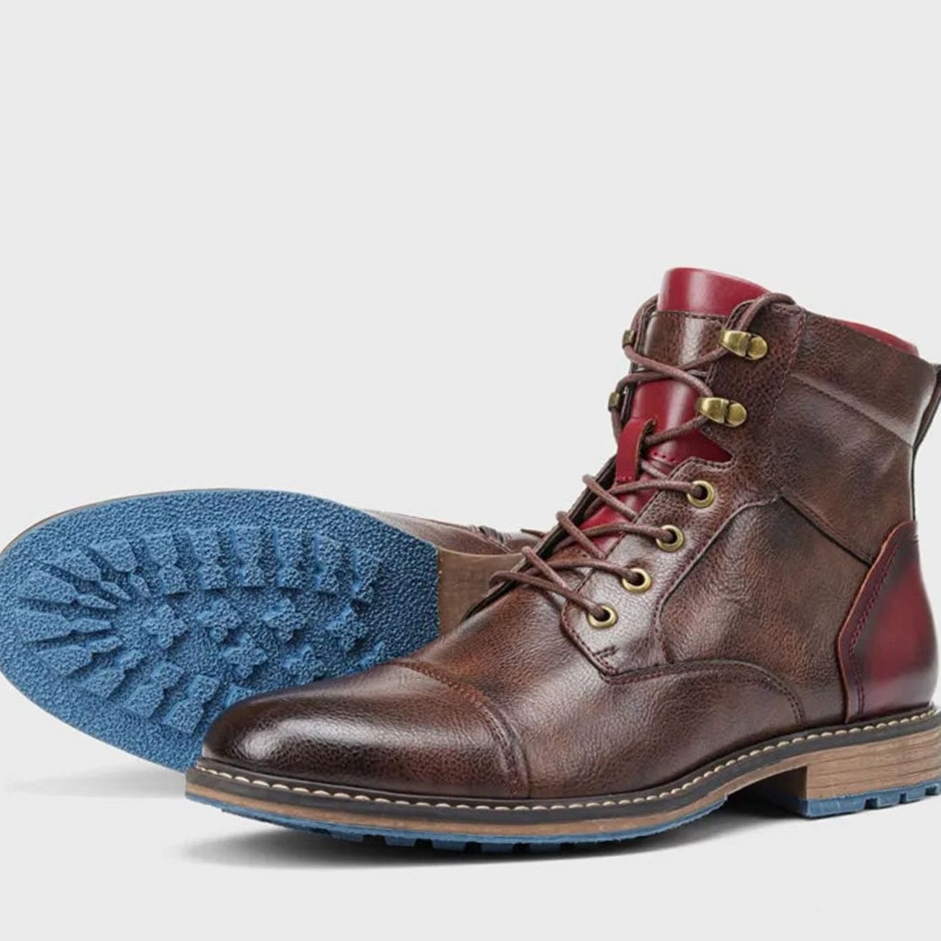Mason | Men’s Cap-Toe Lace-Up Side-Zip Ankle Boots