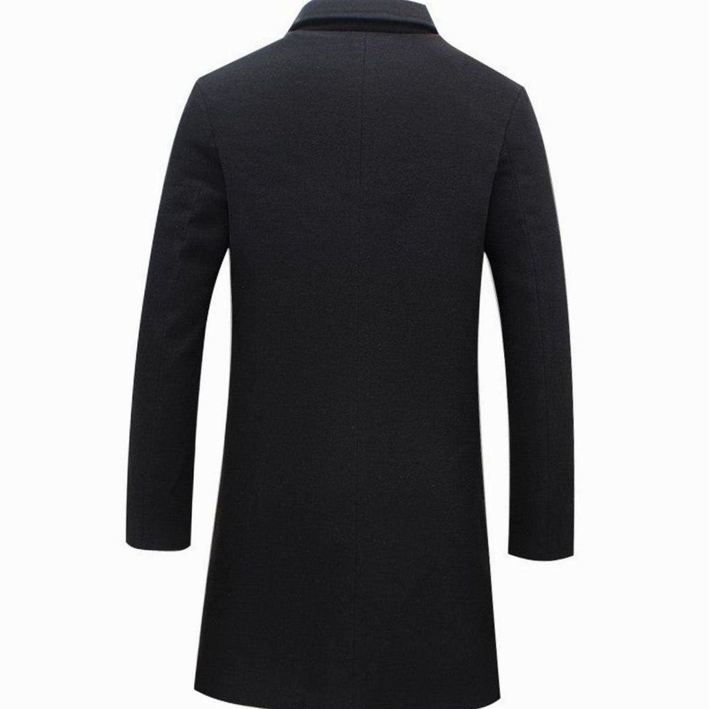 Arthur | Men’s Single-Breasted Notched Lapel Wool-Blend Trench Coat