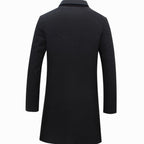 Arthur | Men’s Single-Breasted Notched Lapel Wool-Blend Trench Coat