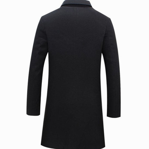 Arthur | Men’s Single-Breasted Notched Lapel Wool-Blend Trench Coat