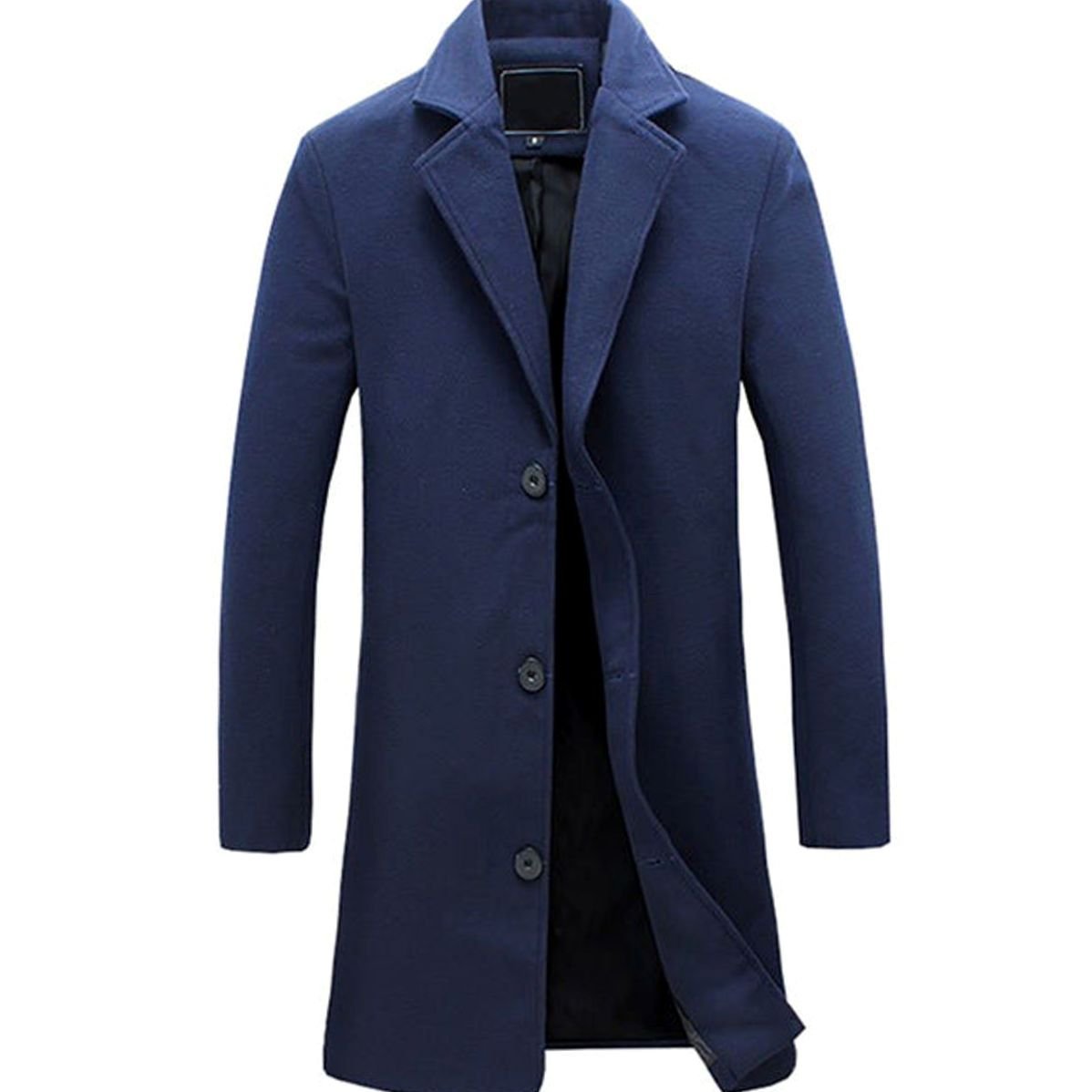 Arthur | Men’s Single-Breasted Notched Lapel Wool-Blend Trench Coat