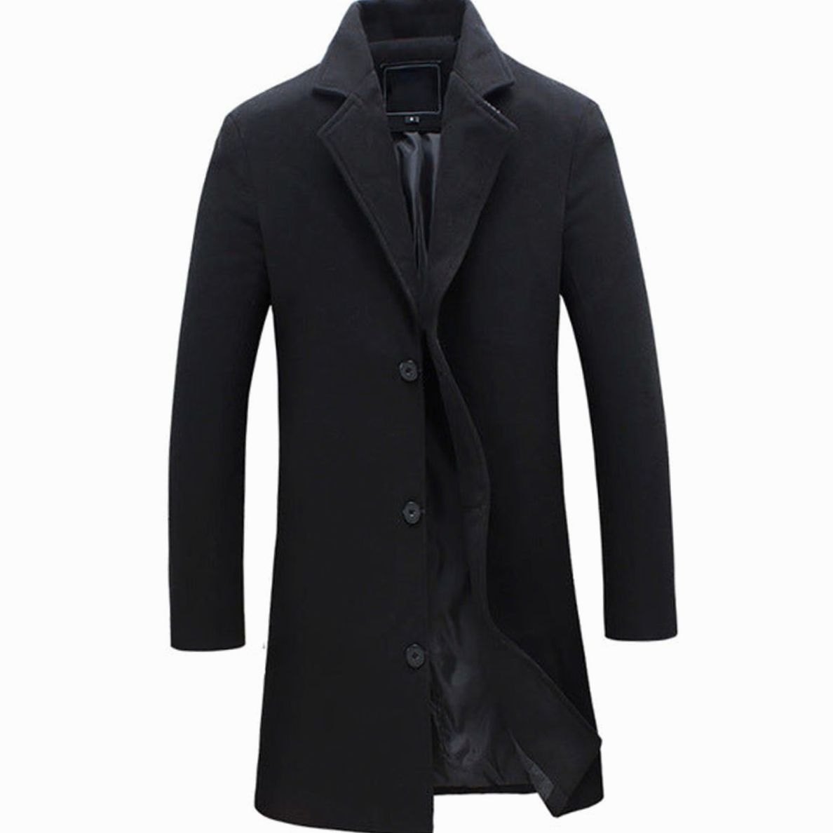 Arthur | Men’s Single-Breasted Notched Lapel Wool-Blend Trench Coat