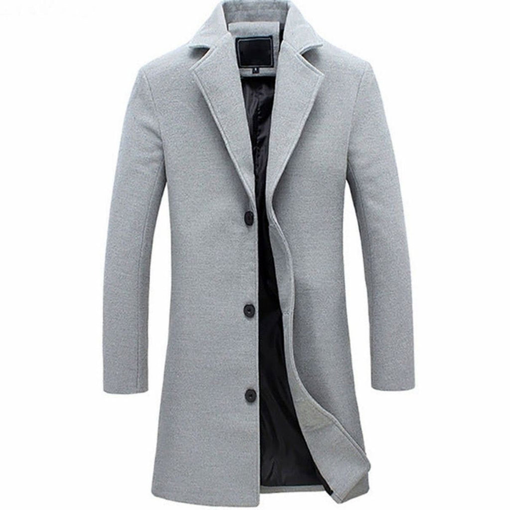 Sterling | Men’s Single-Breasted Notch-Lapel Topcoat