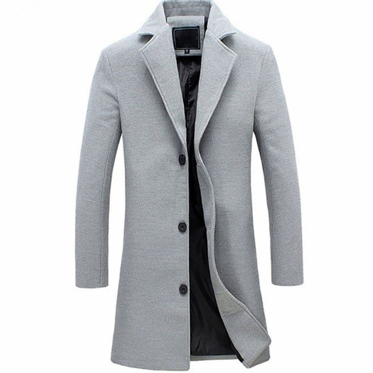 Sterling | Men’s Single-Breasted Notch-Lapel Topcoat