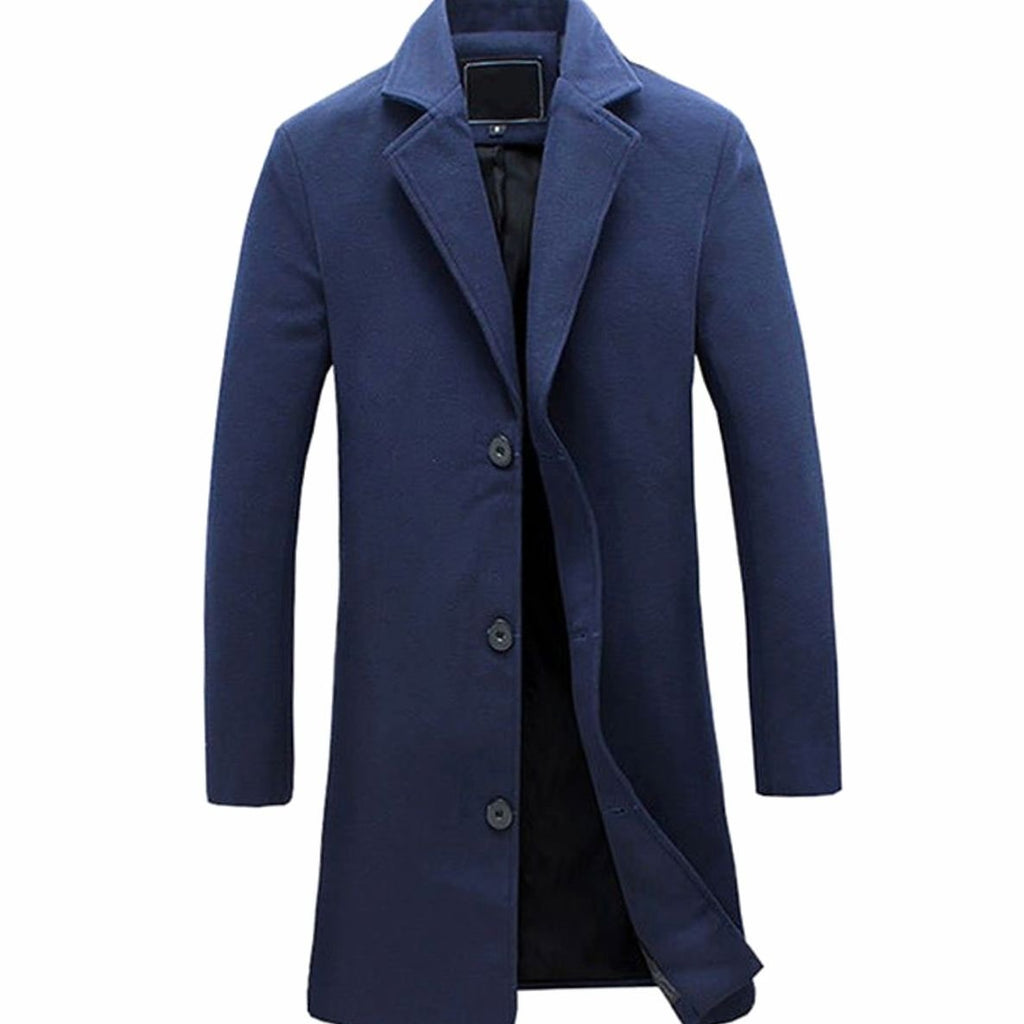 Sterling | Men’s Single-Breasted Notch-Lapel Topcoat