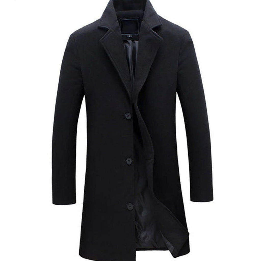 Sterling | Men’s Single-Breasted Notch-Lapel Topcoat