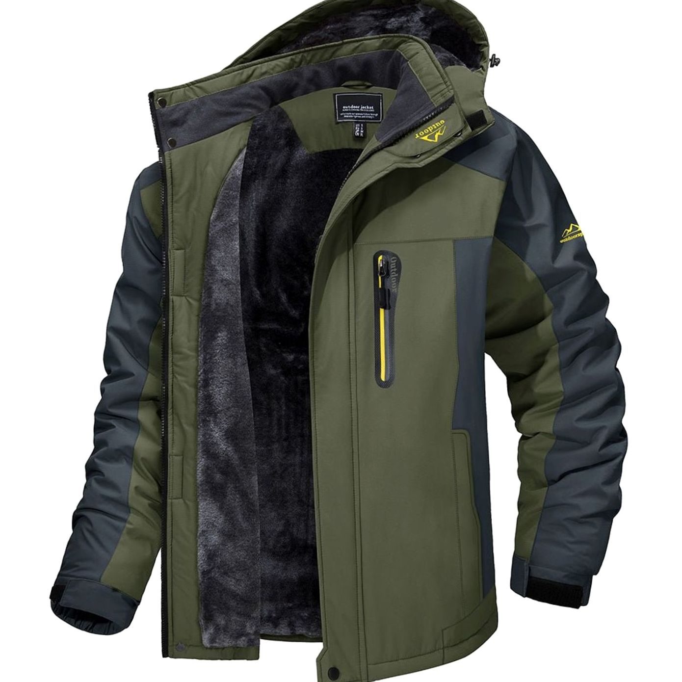 Sterling | Men’s Fleece-Lined Waterproof Hooded Ski Jacket