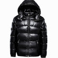 Asher | Men’s Glossy High-Shine Hooded Puffer Jacket