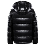 Asher | Men’s Glossy High-Shine Hooded Puffer Jacket