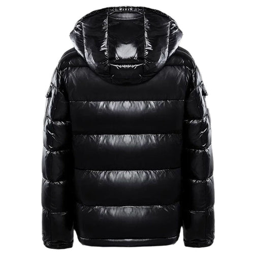 Asher | Men’s Glossy High-Shine Hooded Puffer Jacket