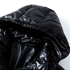 Asher | Men’s Glossy High-Shine Hooded Puffer Jacket