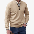 Julian | Men’s Quarter-Zip Mock-Neck Fine-Knit Pullover Sweater
