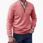 Julian | Men’s Quarter-Zip Mock-Neck Fine-Knit Pullover Sweater