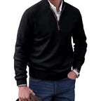 Julian | Men’s Quarter-Zip Mock-Neck Fine-Knit Pullover Sweater