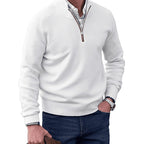 Julian | Men’s Quarter-Zip Mock-Neck Fine-Knit Pullover Sweater
