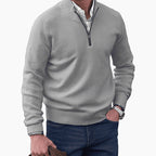 Julian | Men’s Quarter-Zip Mock-Neck Fine-Knit Pullover Sweater