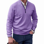 Julian | Men’s Quarter-Zip Mock-Neck Fine-Knit Pullover Sweater