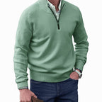 Julian | Men’s Quarter-Zip Mock-Neck Fine-Knit Pullover Sweater